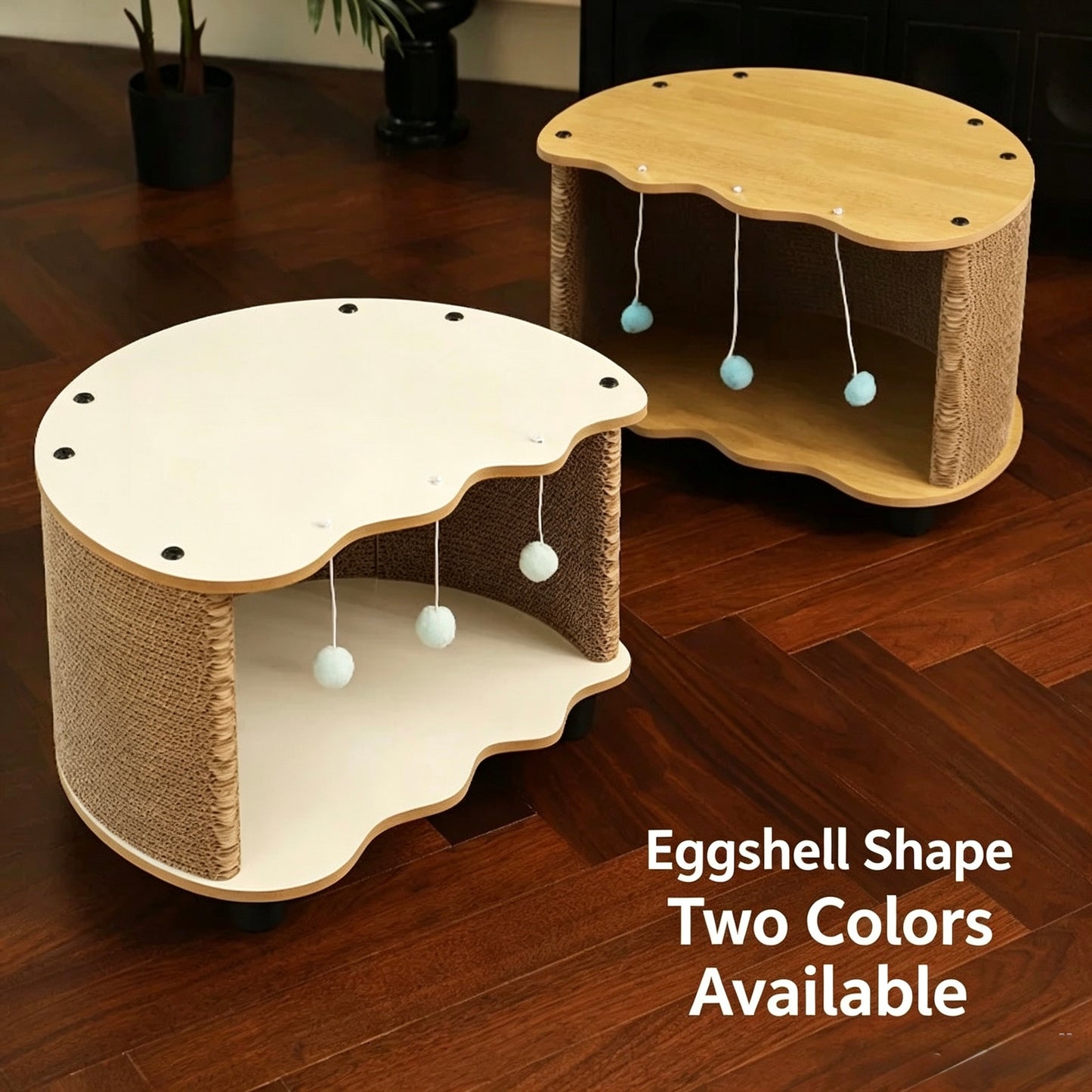 NEW ARRIVALS - Egg Scratcher Bed-2 Colours[蛋壳瓦楞纸猫窝-2种颜色]