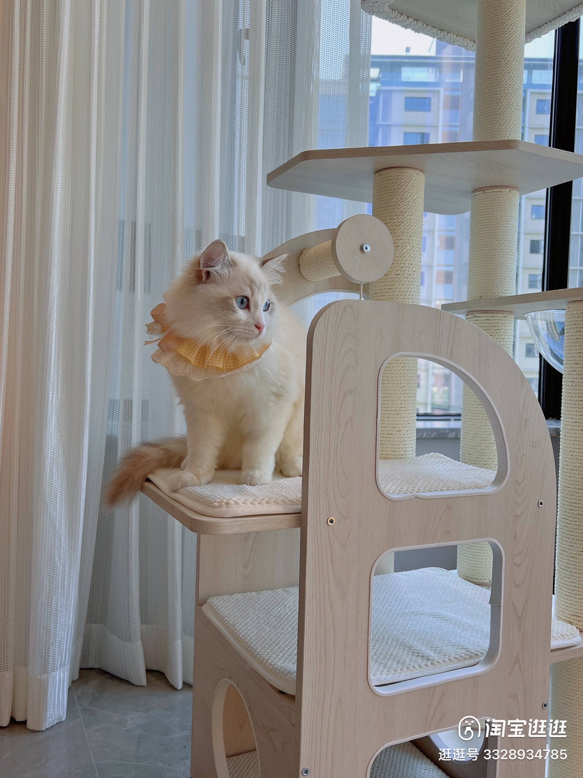 Honeypot Cat-Eco-Friendly Wood Cat Tree[蜜罐猫-生态板木质猫树] image 1