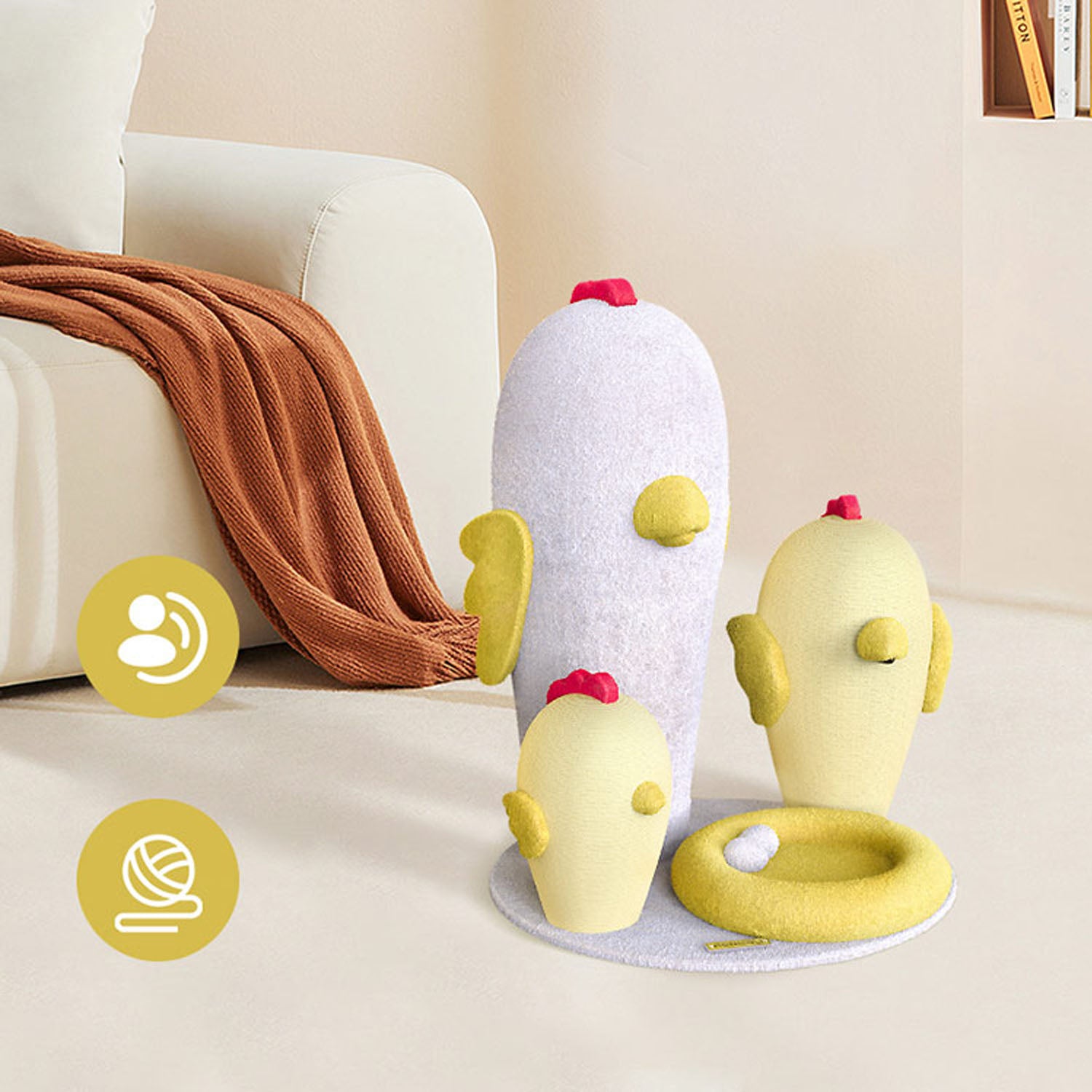 Cute Chicken Scratch Post[可爱小黄鸡猫抓柱] image 3