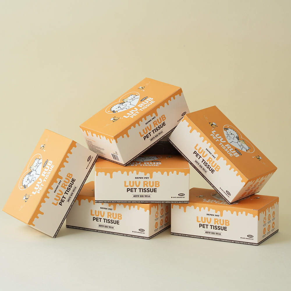 韩国SEVEN PET 蜂蜜养护配方宠物全身湿巾盒装(50个装) image 1