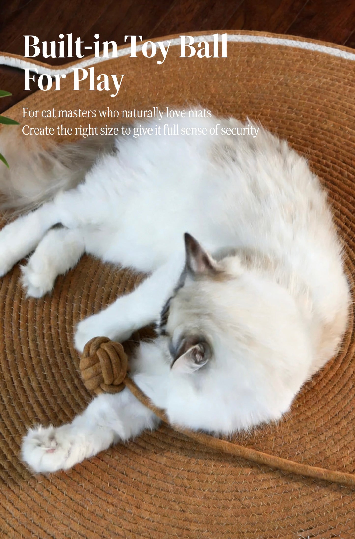 Cat-Shape Round Cotton Rope Pad[猫耳圆形棉绳垫-3色