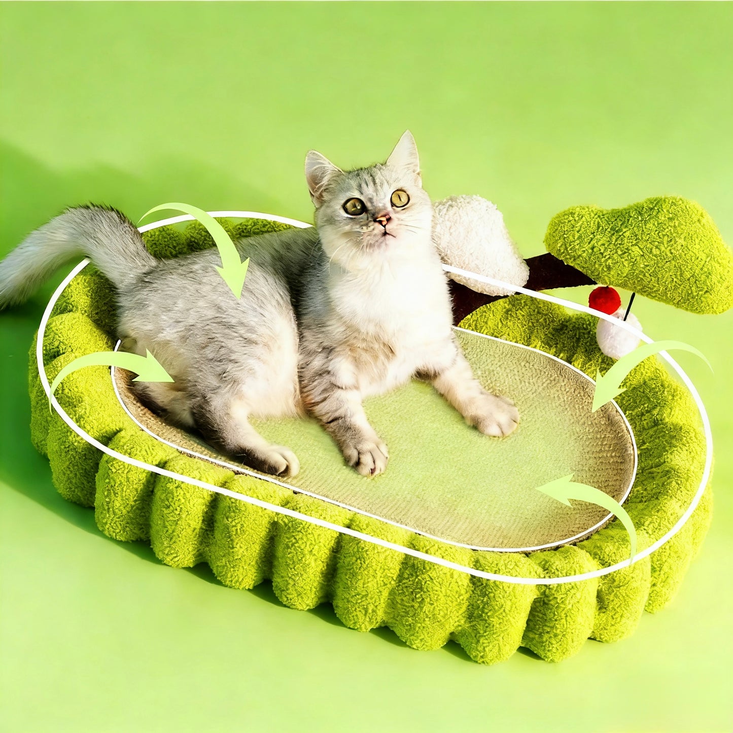 HOT RETURNED-Fortune Tree Cat Scratcher[热销款!摇钱树猫抓盆]