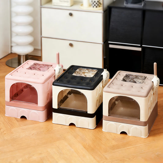 Folded Cat Litter Box-3Colours[折叠猫砂盆-3色]