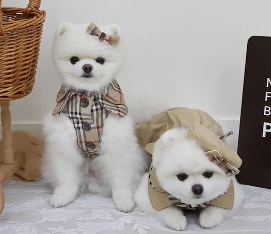 Pets&Me Coat with Hat[韩国Pets&Me英伦范风衣带帽子] image 0