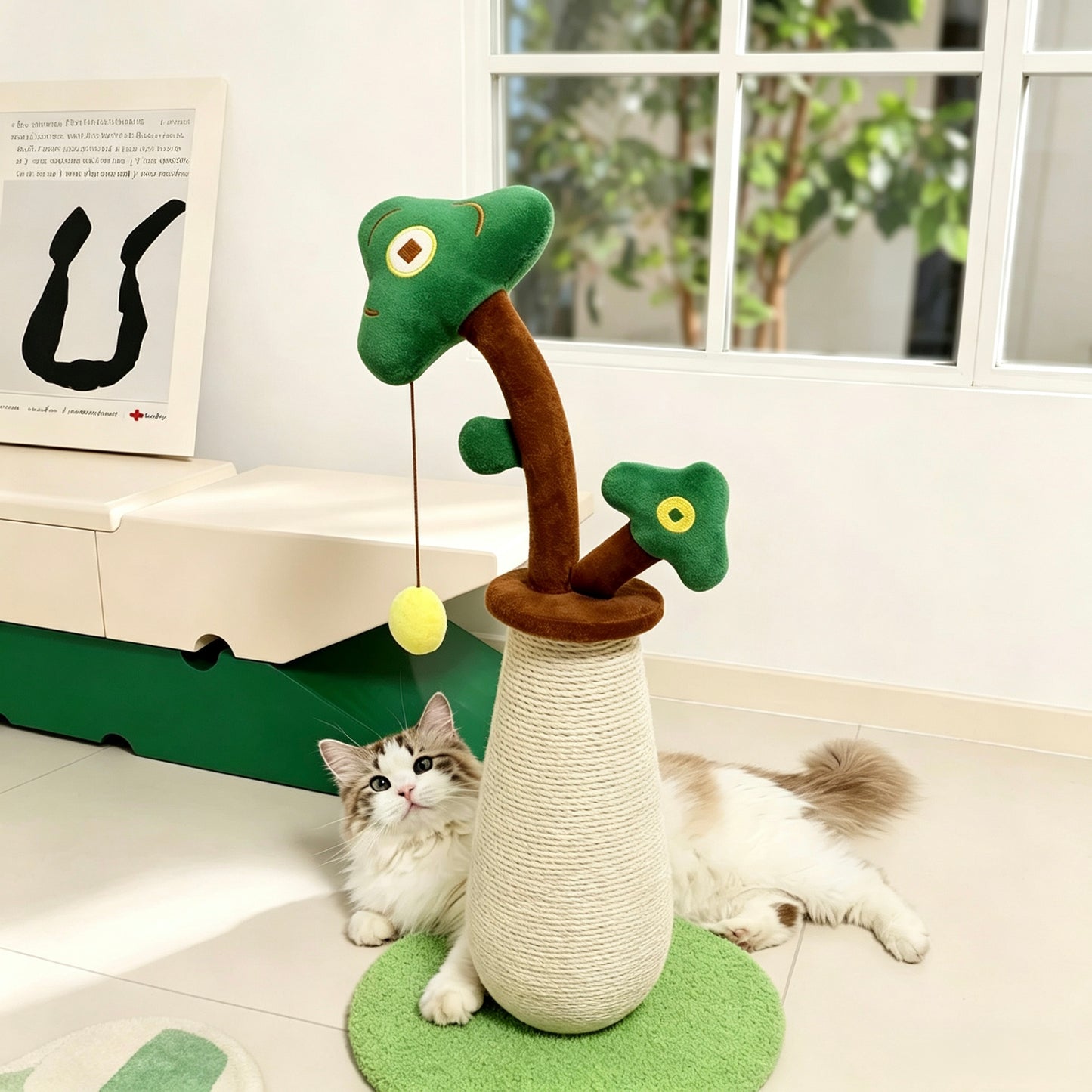NEW ARRIVALS-Fortune Tree Cat Scratcher Post[新款!摇钱树猫抓柱]