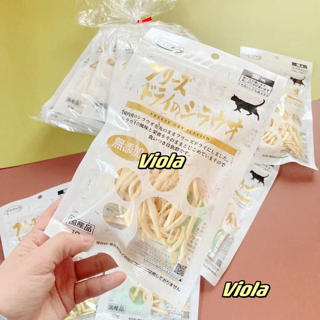 MamaCook CatTreat-Freeze-Dried Icefish:10g [但马猫用零食-冻干小银鱼:10g] image 1