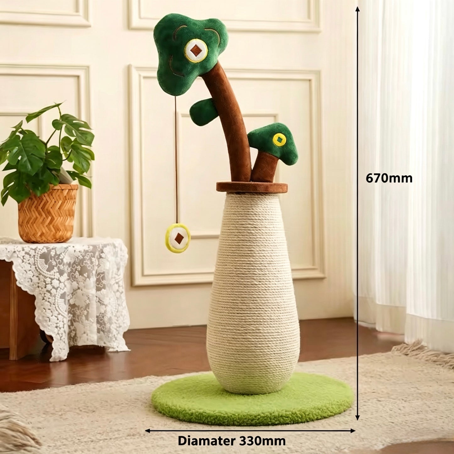 NEW ARRIVALS-Fortune Tree Cat Scratcher Post[新款!摇钱树猫抓柱]