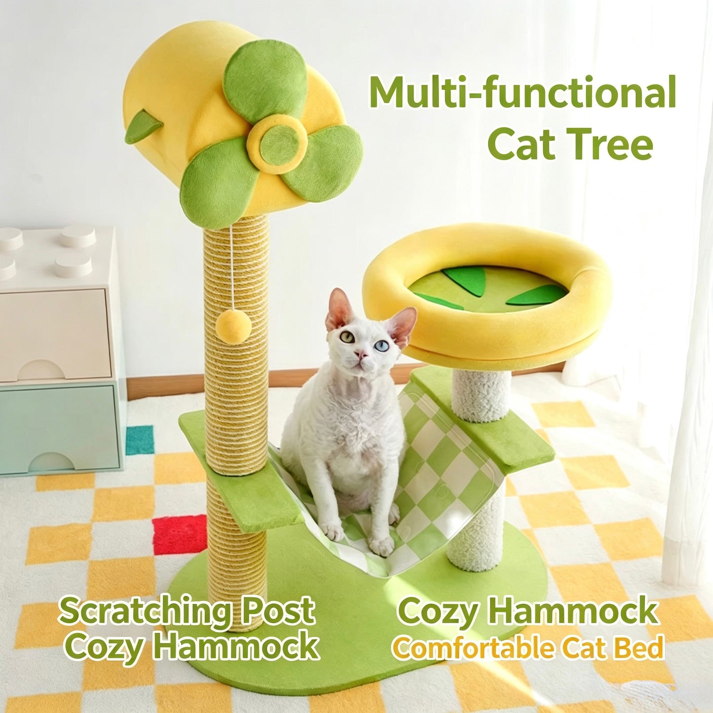 NEW ARRIVALS-Cooling Fan Cat Scratching Tree with Cooling Matt[风扇小爬架-带冰垫]