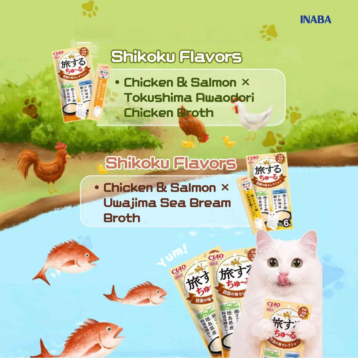 NEW!CIAO-Travel Cat Stick 4Flavors[NEW!CIAO-旅行猫条 4种味道]
