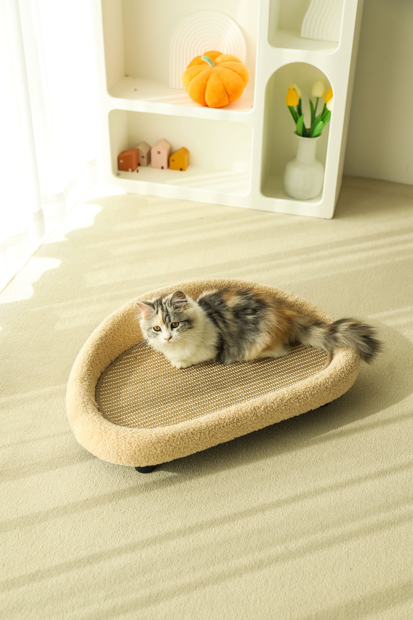 HOT RETURNED-Big Sofa Sisal Scratcher-2Colours[极简剑麻垫沙发-2种颜色]