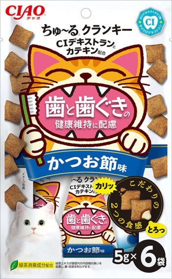NEW!CIAO-Cat Oral Health Churu Crunky (Oral Care)[CIAO新品-洁牙口腔脆脆夹心饼（口腔护理）]