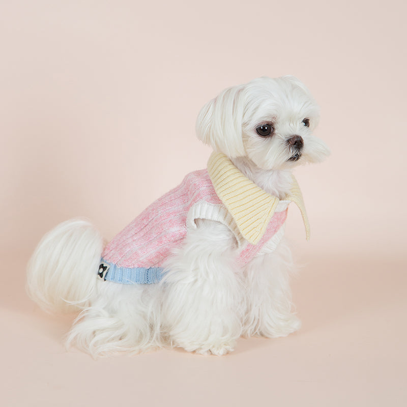 Dotty Lab Contrast striped knitted vest image 4