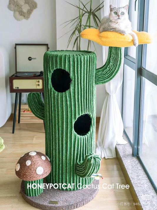 Honeypot Cat-Cactus Series Climbing Tree:FlowerType120cm[蜜罐猫-仙人掌系列猫爬架:花朵款120cm] image 0