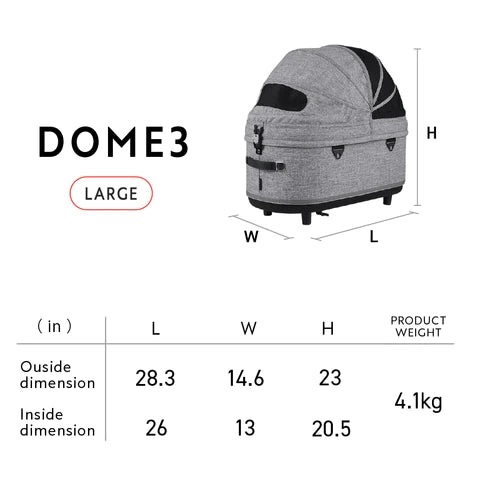 Airbuggy Dome 3 Urban White  Pet Carrier-PremierL[Airbuggy Dome3宠物推车-超限定城市白-大号] image 10