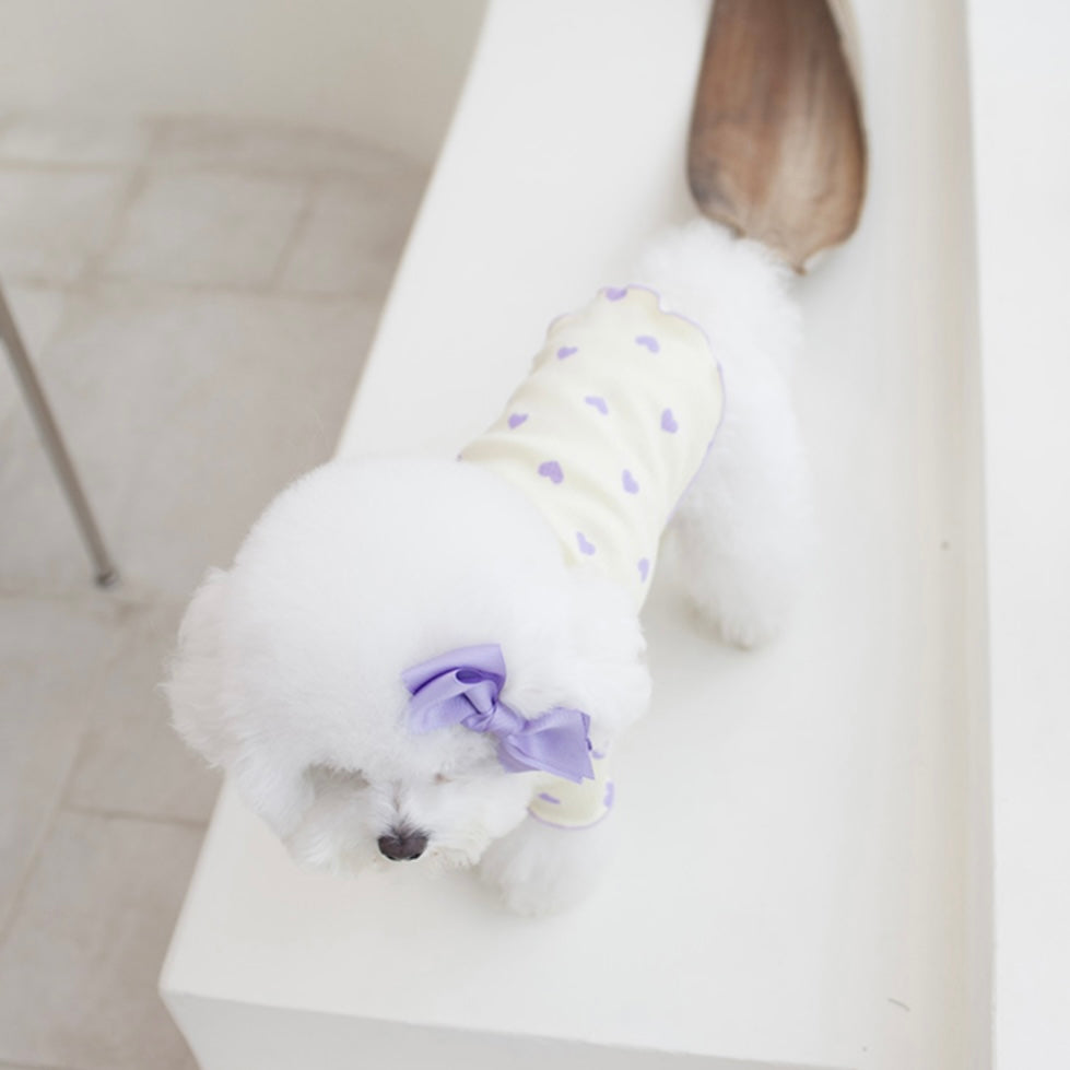 CocoChien Purple Heart Blouse[韩国CocoChien可爱弹力修身居家针织衫] image 2