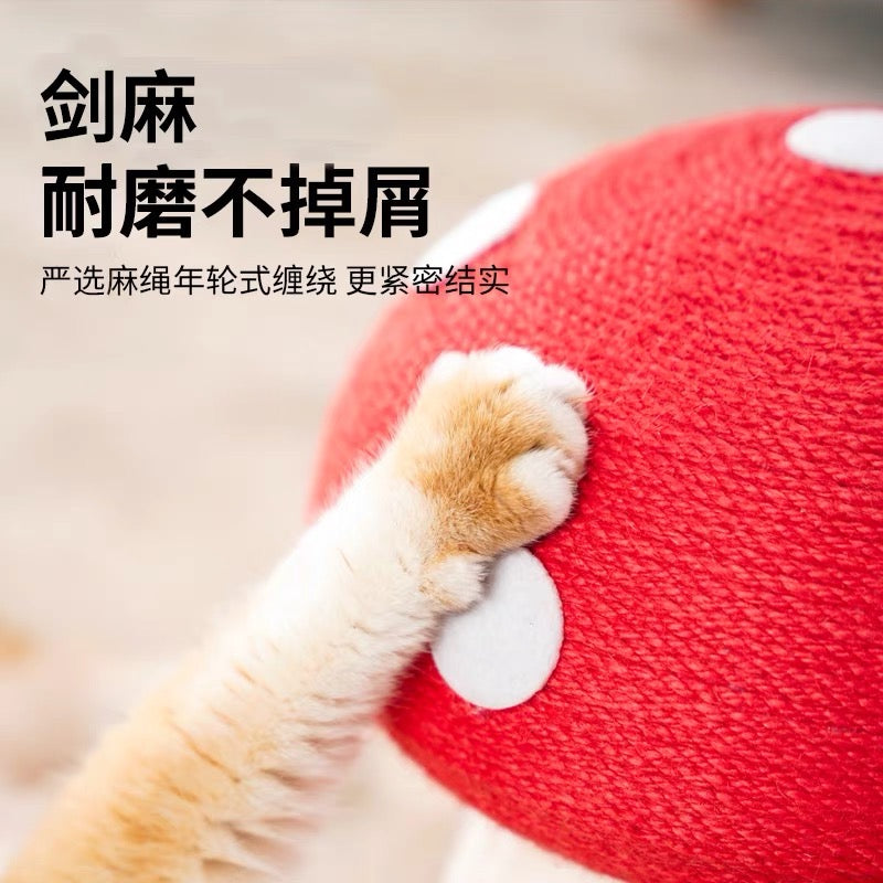 Sisal Red Mushroom Scratching Toy[剑麻蘑菇耐磨解闷玩具] image 3