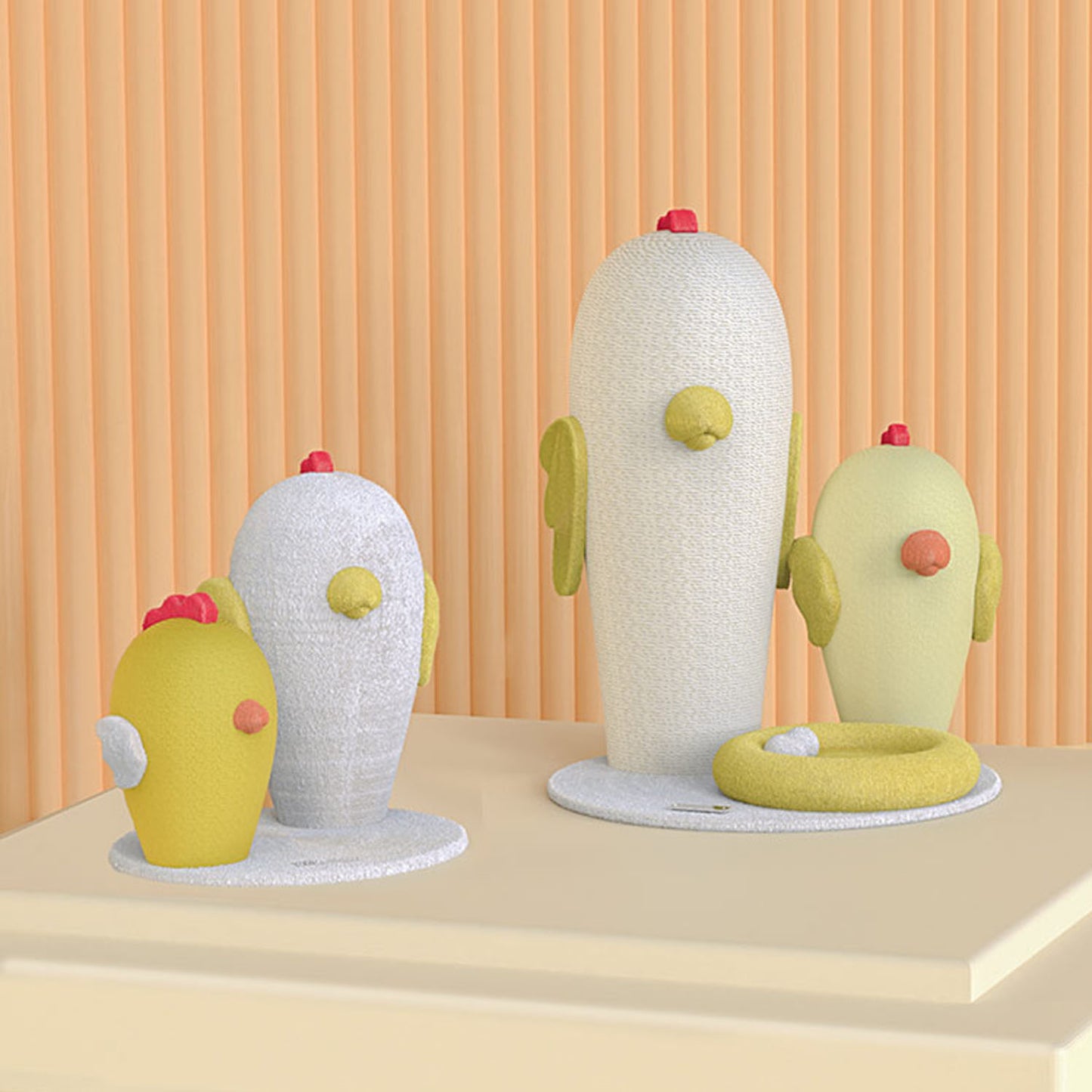 Cute Chicken Scratch Post[可爱小黄鸡猫抓柱] image 0