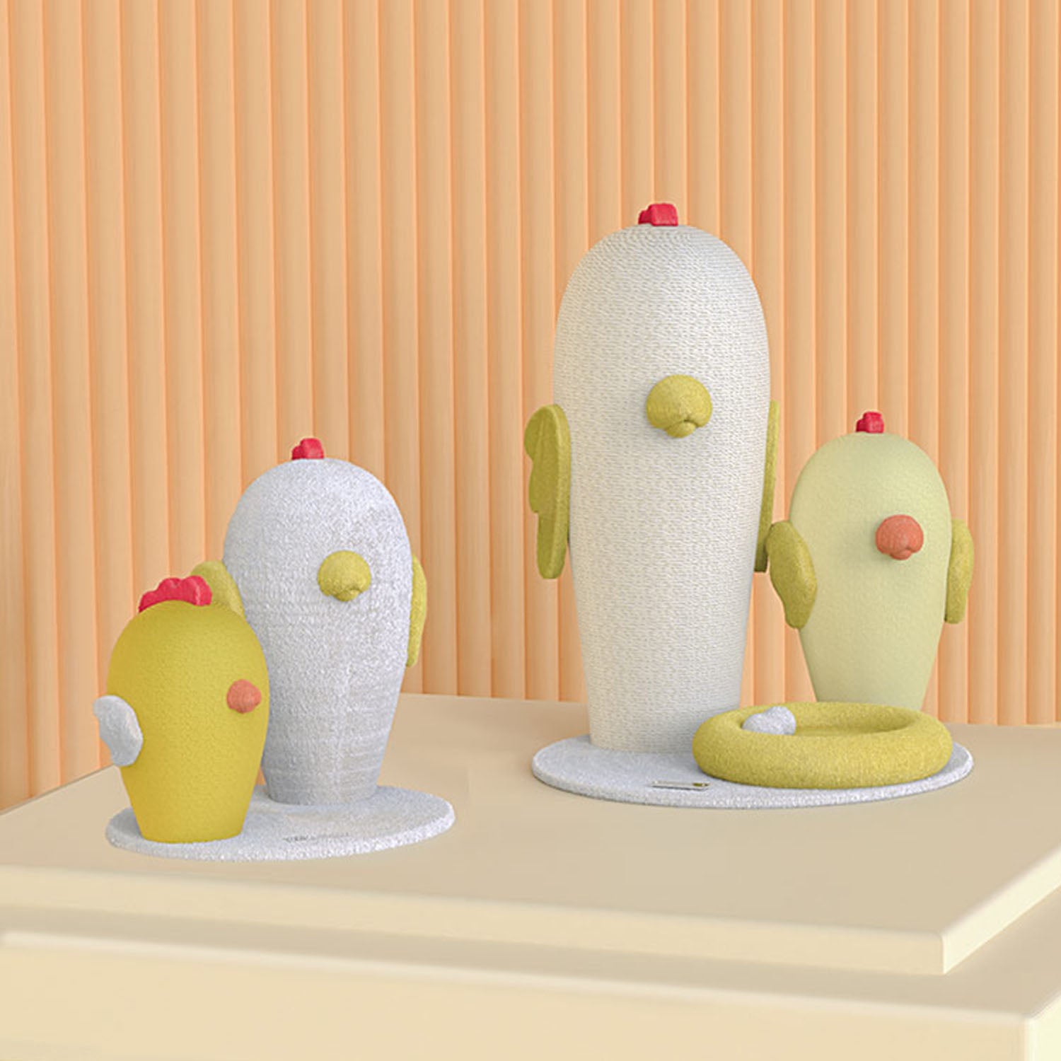 Cute Chicken Scratch Post[可爱小黄鸡猫抓柱] image 0