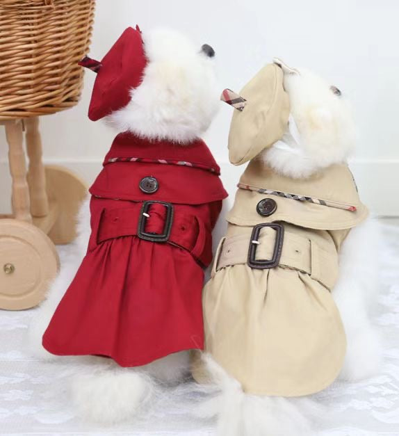 Pets&Me Coat with Hat[韩国Pets&Me英伦范风衣带帽子] image 5