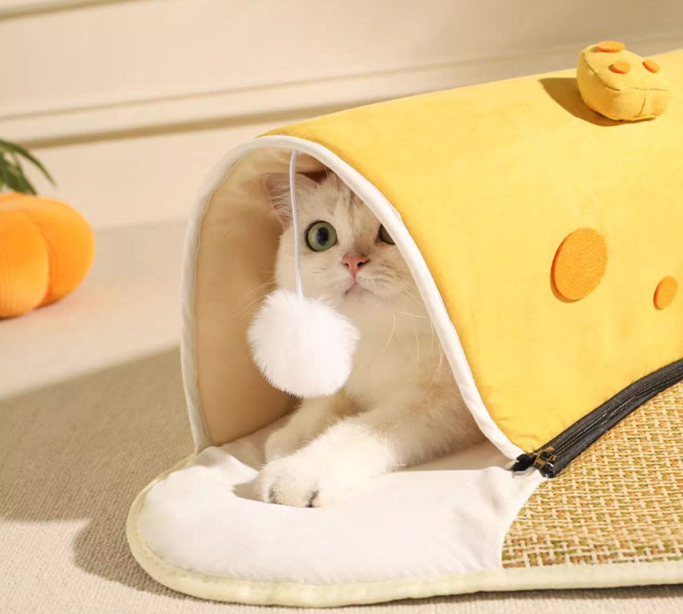 Cheese Tunnel Pet Bed (Cooling Mat Edition) [奶酪隧道宠物窝(凉席款）] image 4