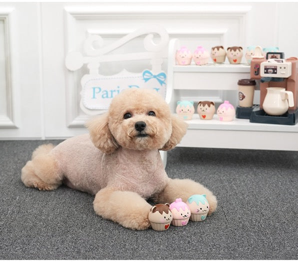 ParisDog Safe Latex Muffin Sound Toy(3Colours)[韩国ParisDog安全乳胶发声小松糕(3色可选)] image 1