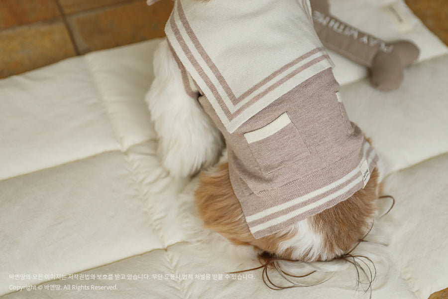 Ba&ttang-Marine Sailor Knit Pullover:mocha[Ba&ttang-水手服小毛衣:摩卡色] image 3