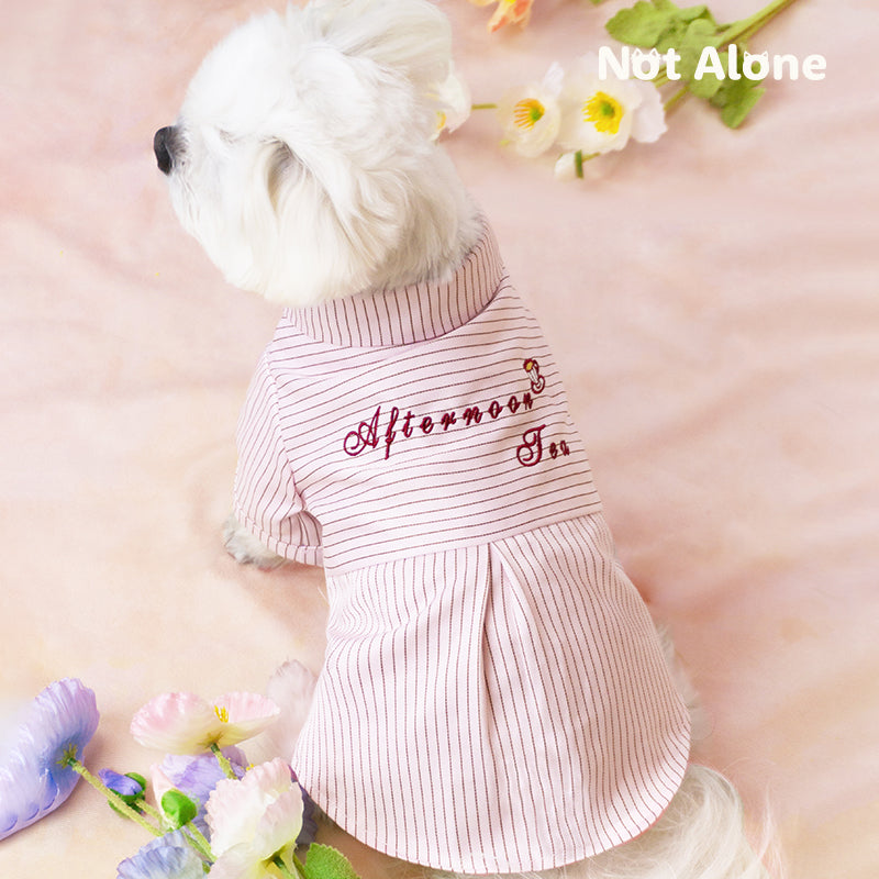 NotAlone-Striped Pet Shirt[不孤岛-下午茶条纹衬衫] image 1