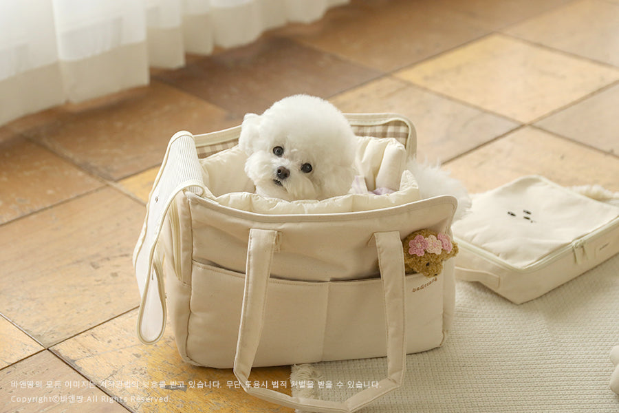 Ba&ttang-Check Two in One Shoulder Bag:ivory[Ba&ttang-两用单肩包:象牙白] image 1