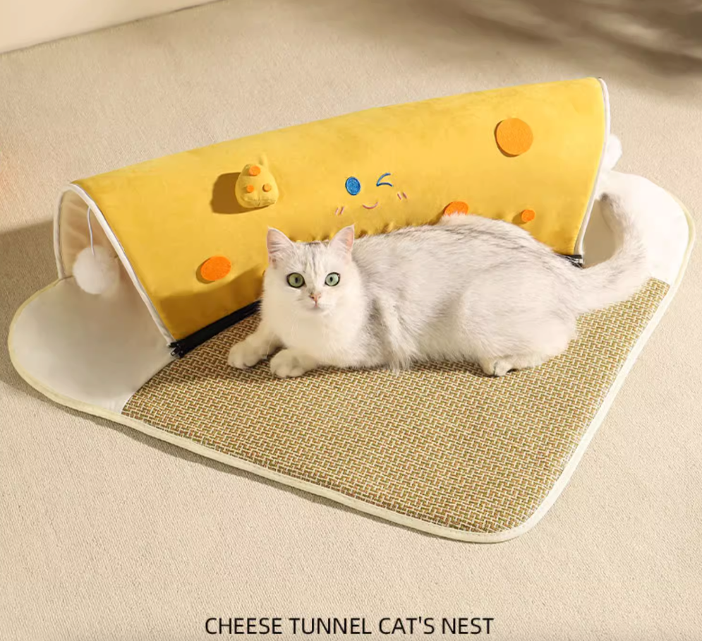 Cheese Tunnel Pet Bed (Cooling Mat Edition) [奶酪隧道宠物窝(凉席款）] image 1