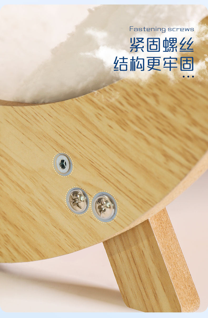 Comfort Moon Bed-Wood + Scratcher-35cmBallNotIncluded[半圆形实木月亮床35cm不含球] image 4