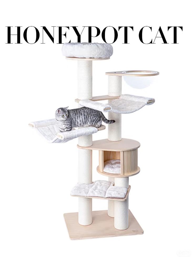 Honeypot Cat-Classic Cat Tree:ProPlus[蜜罐猫-最热销款经典实木猫树:pro+款] image 0