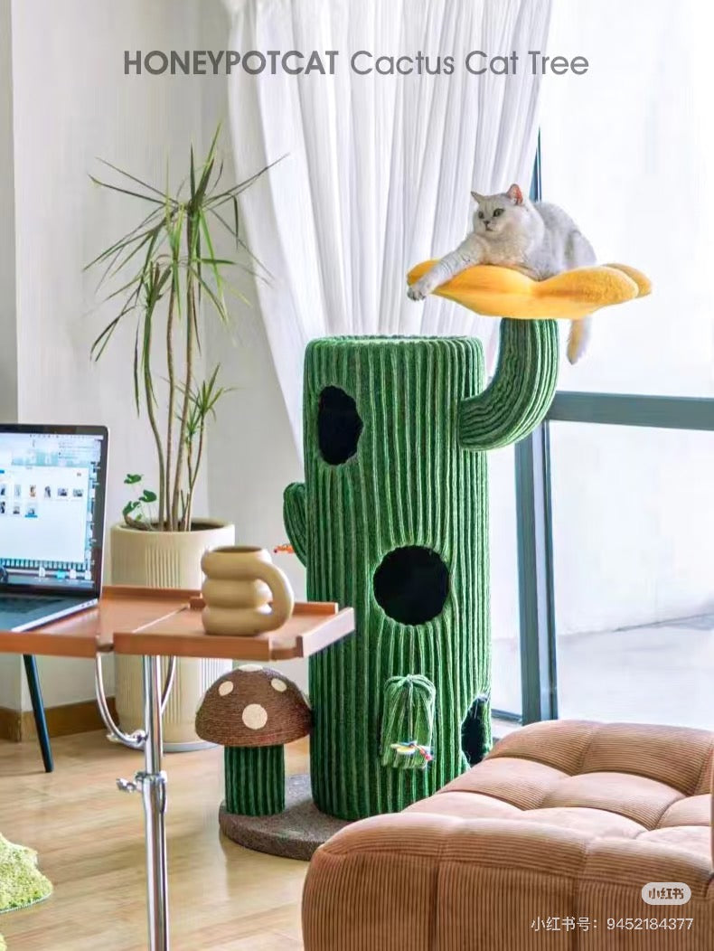 Honeypot Cat-Cactus Series Climbing Tree:FlowerType120cm[蜜罐猫-仙人掌系列猫爬架:花朵款120cm] image 3