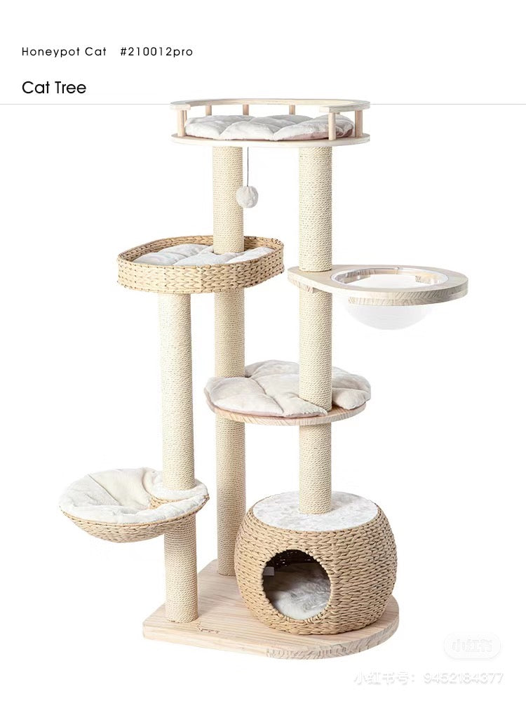 Honeypot Cat-Handmade Rattan Cat Tree Collection:3Sizes[蜜罐猫-手工藤编爬架系列:3种] image 6