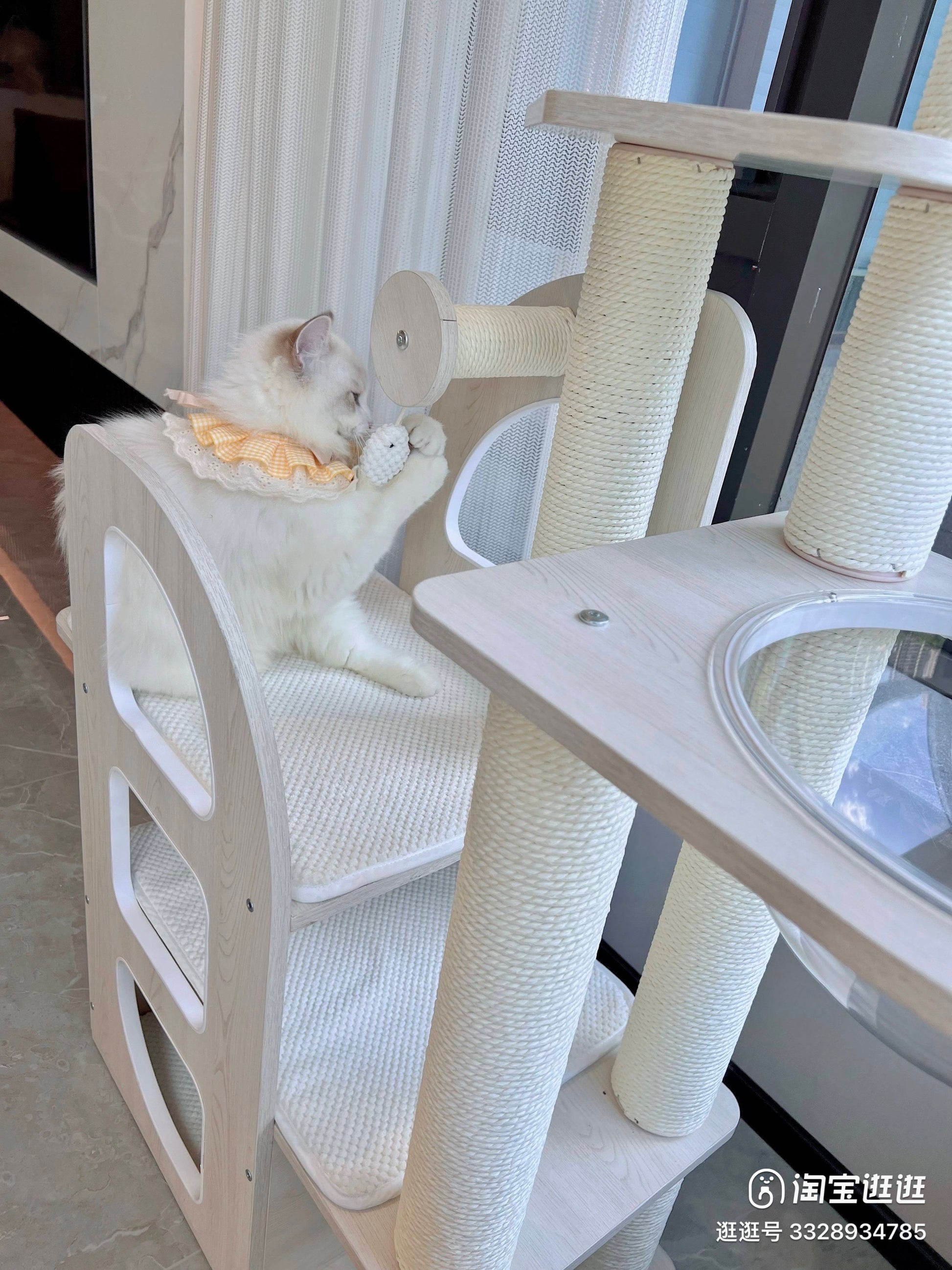 Honeypot Cat-Eco-Friendly Wood Cat Tree[蜜罐猫-生态板木质猫树] image 2