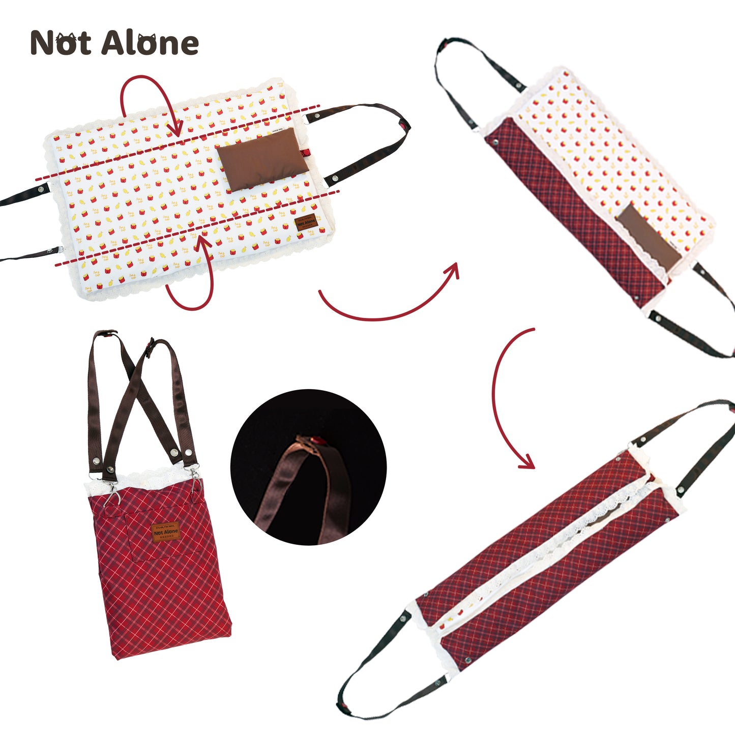 Not Alone-Fish&Chips Folding Pet Blanket[不孤岛-便携式可折叠宠物窝垫包] image 1