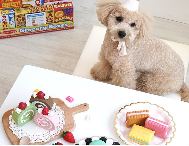 ParisDog Safe Latex Small Cake Sound Toy(3Colours)[韩国ParisDog安全乳胶小蛋糕发声玩具(三种可选) image 1