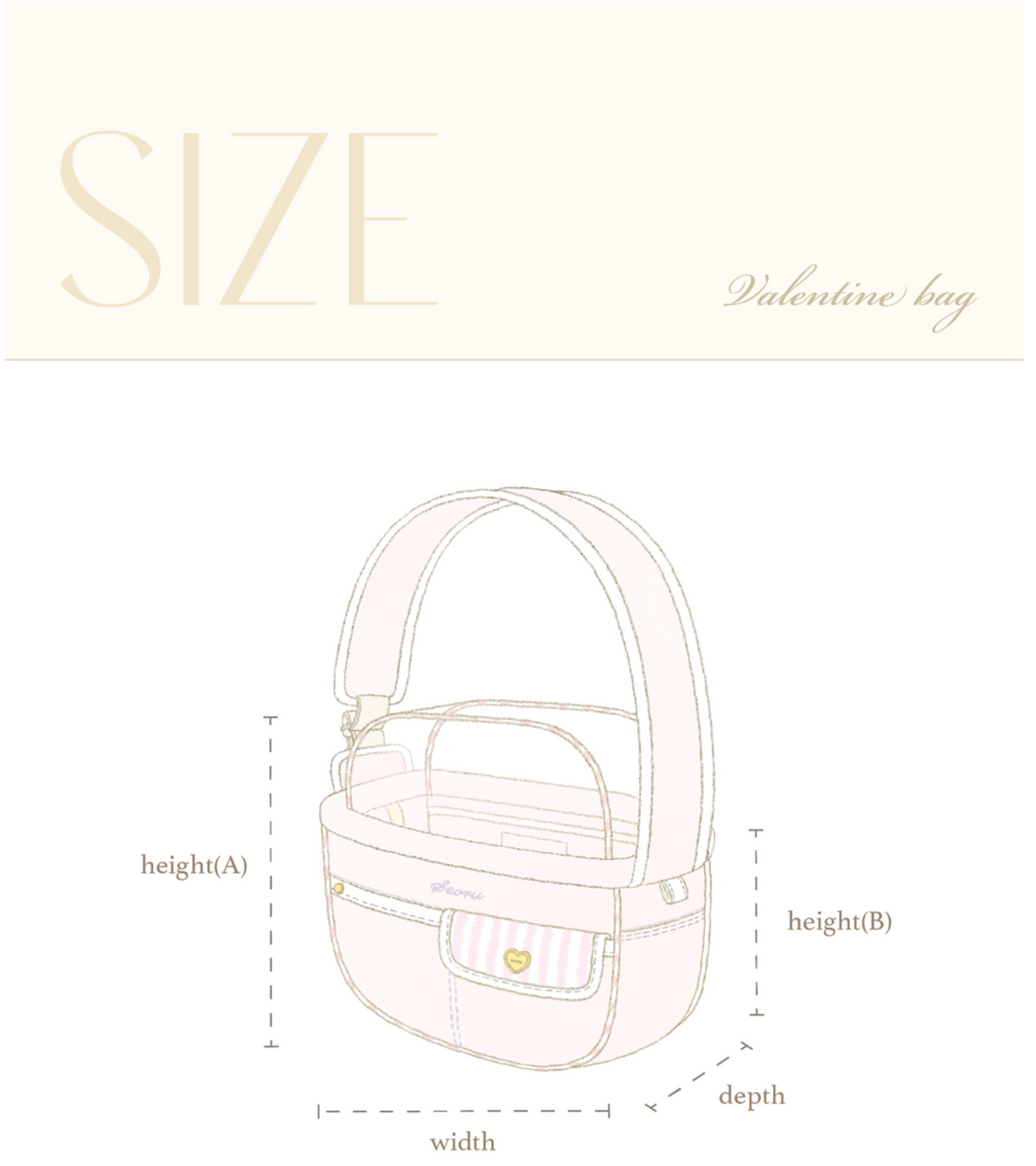 Seoru-Soft Valentine Bag: Milk Pink[Seoru-Valentine系列宠物挎包: 奶油粉] image 9