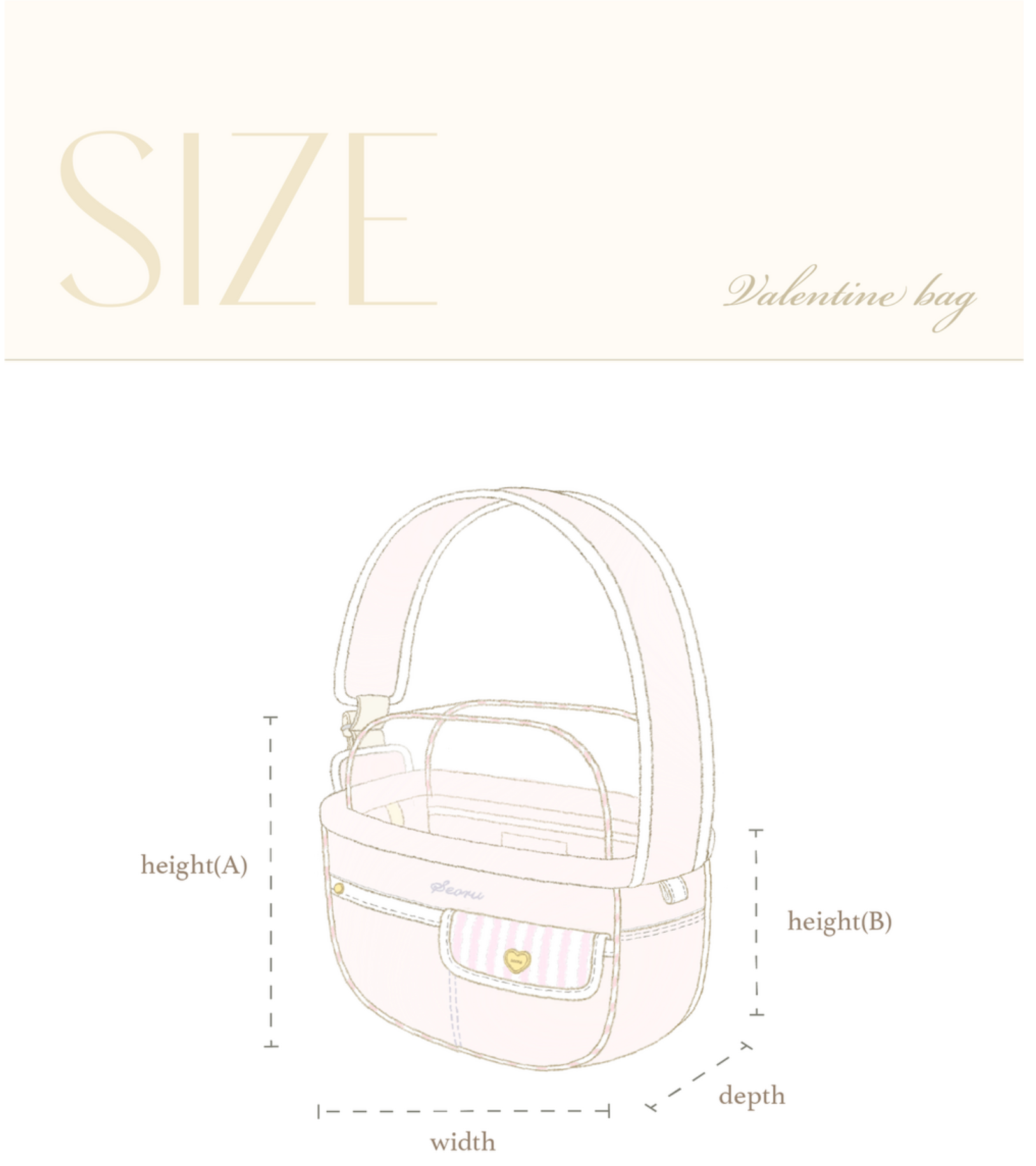 Seoru-Soft Valentine Bag: Milk Pink[Seoru-Valentine系列宠物挎包: 奶油粉] image 9