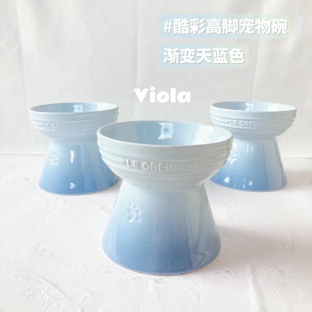 Le Creuset Pet Bowl Coastal Blue-Footed[酷彩高脚宠物碗-渐变天蓝色] image 4