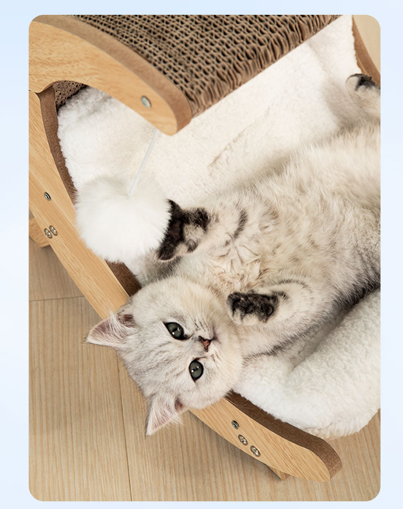 Comfort Moon Bed-Wood + Scratcher-35cmBallNotIncluded[半圆形实木月亮床35cm不含球] image 3