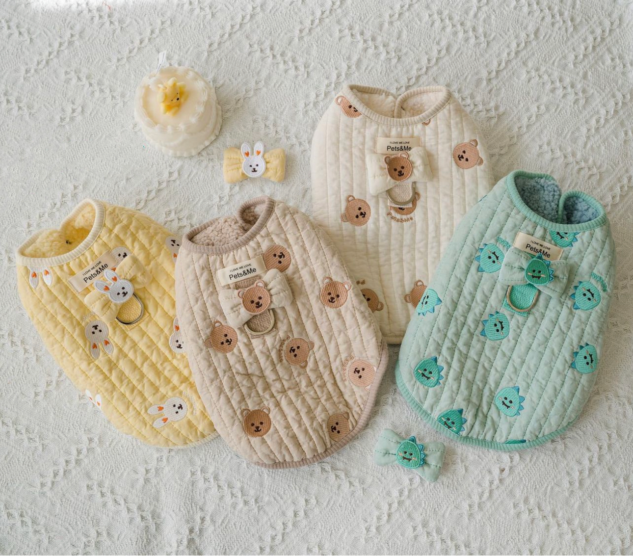 Pets&Me Bear Vest with Leash[韩国Pets&Me可爱熊熊马甲(包含牵引绳)] image 0