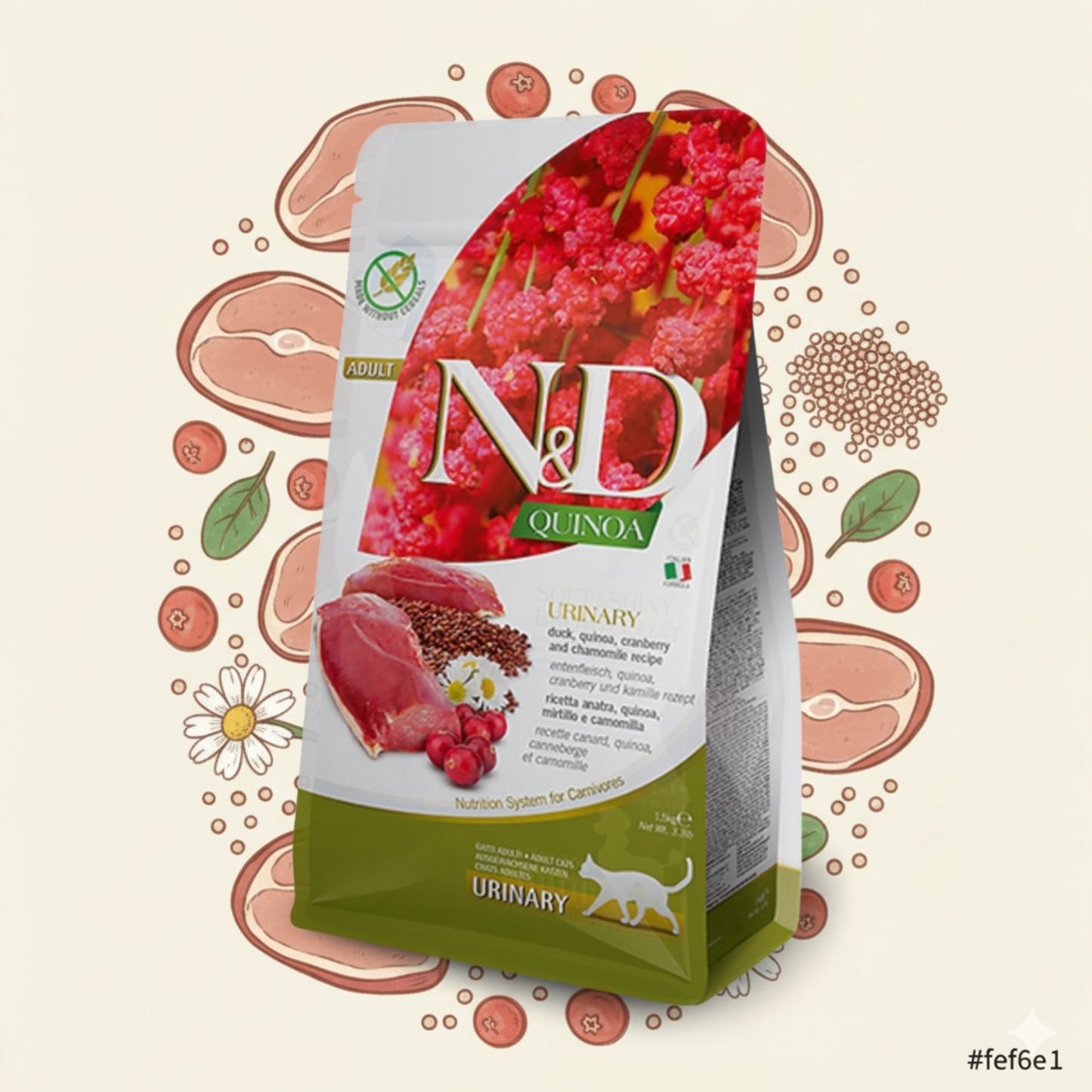 Farmina Cat N&D Quinoa Urinary Duck-Adult[法米娜N&D藜麦系列泌尿保护鸭肉配方-成猫粮]