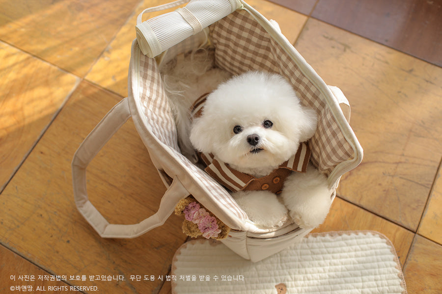 Ba&ttang-Check Two in One Shoulder Bag:ivory[Ba&ttang-两用单肩包:象牙白] image 4