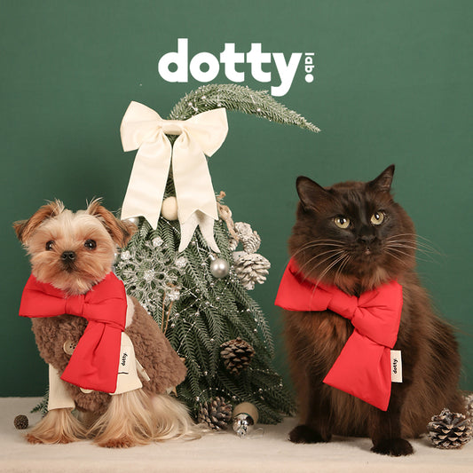 Dotty Lab Bowknot Puffed Scarf image 0