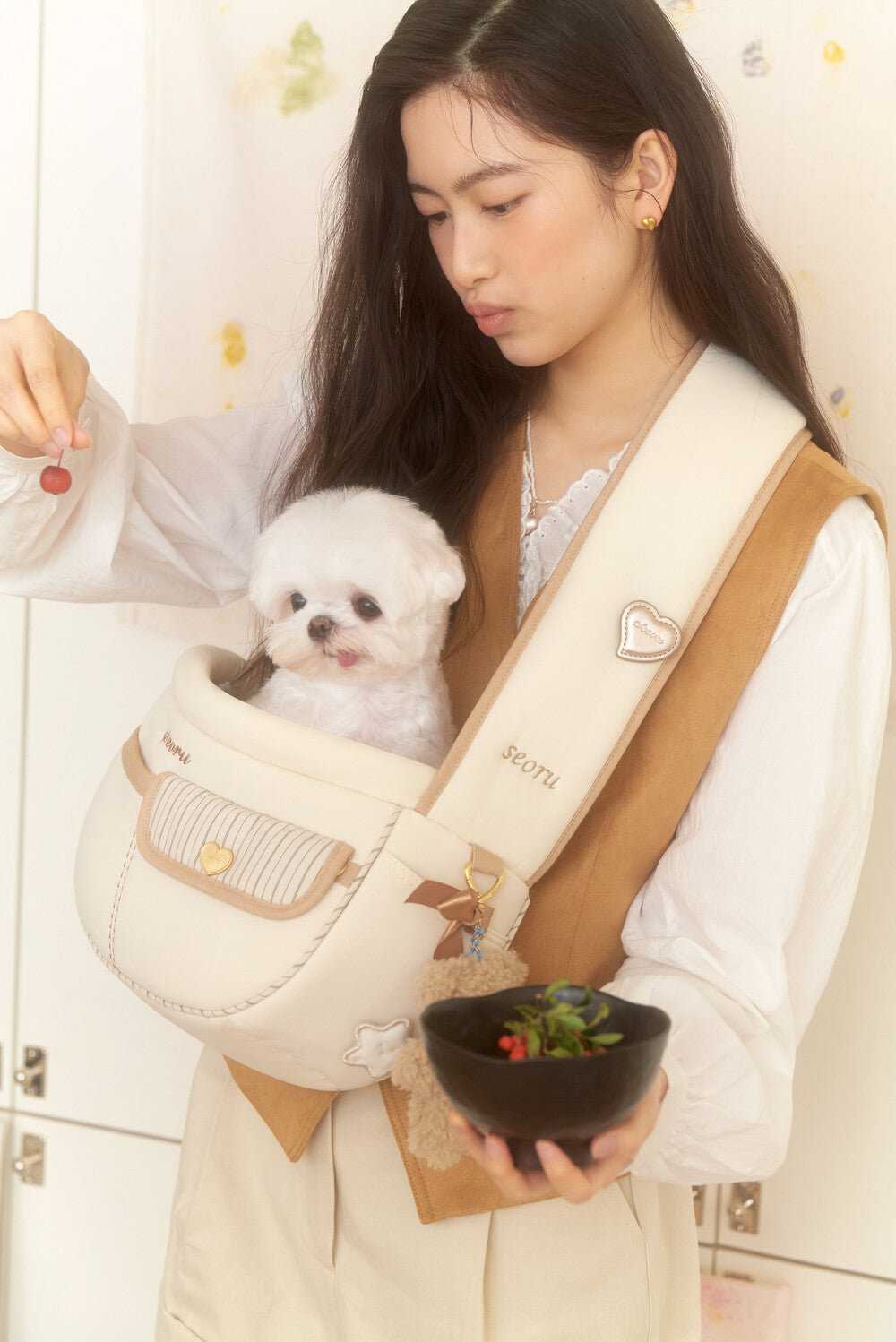 Seoru-Soft Valentine Bag: Sand Beige[Seoru-Valentine系列宠物挎包:沙米色] image 9