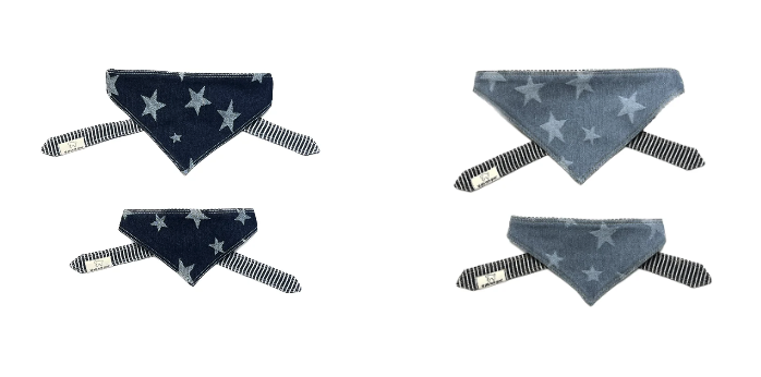 Patuu Star Print Denim Bandana image 3