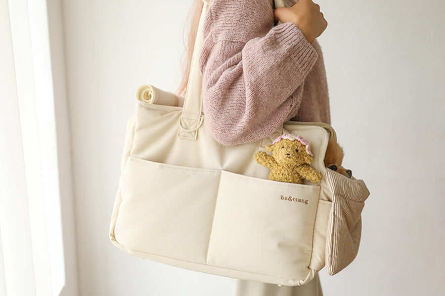 Ba&ttang-Check Two in One Shoulder Bag:ivory[Ba&ttang-两用单肩包:象牙白] image 0