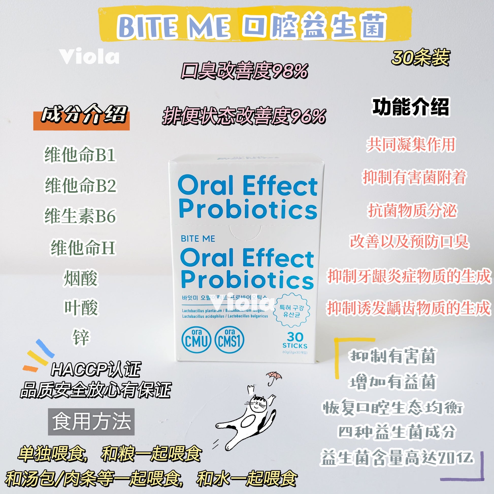 BiteMe-OralEffect Probiotic Lactic Acid Bacteria[BiteMe-OralEffect口腔护理益生菌] image 1